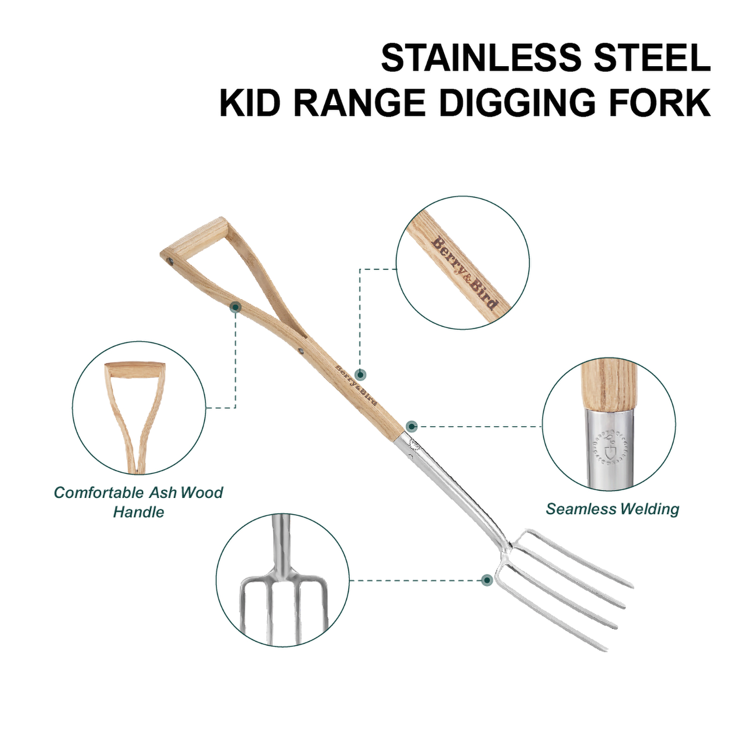 Stainless Steel Kid Range Digging Fork