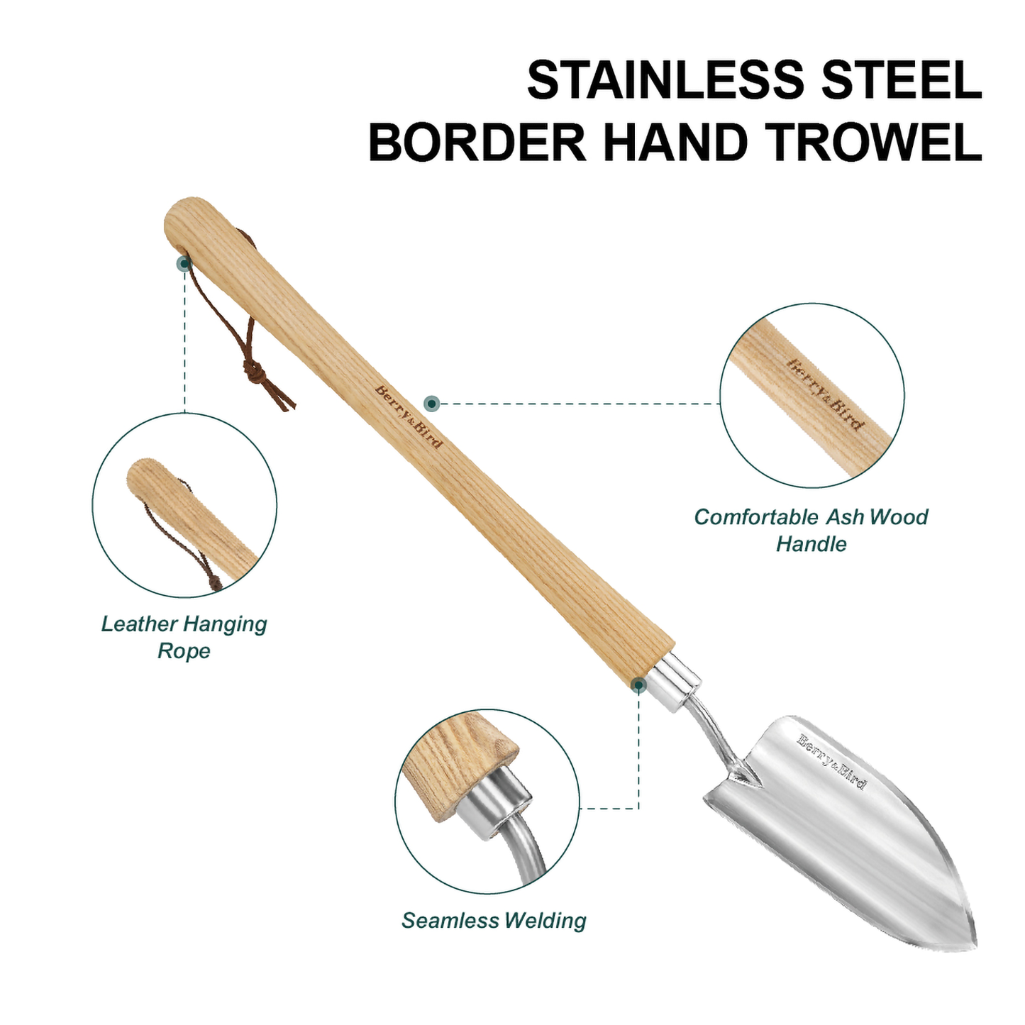 Stainless Steel Border Hand Trowel
