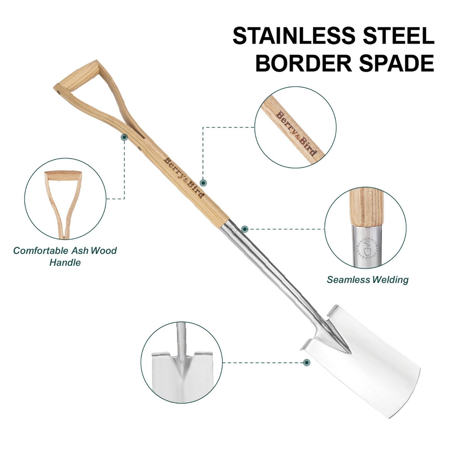 Stainless Steel Border Spade