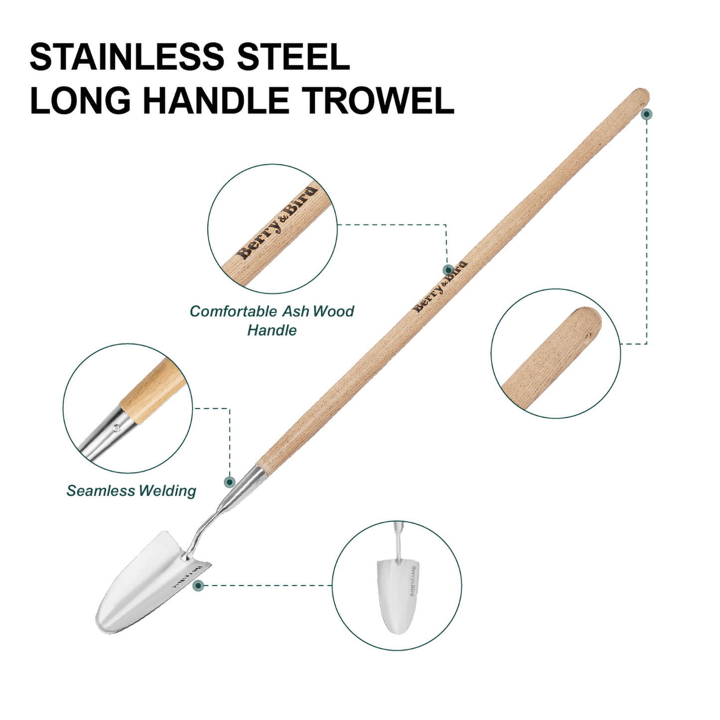 Stainless Steel Long Handle Trowel