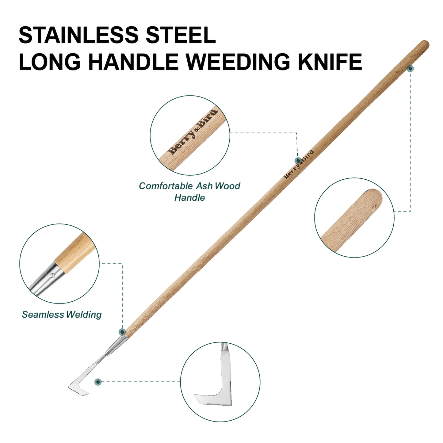 Stainless Steel Long Handle Weeding Knife
