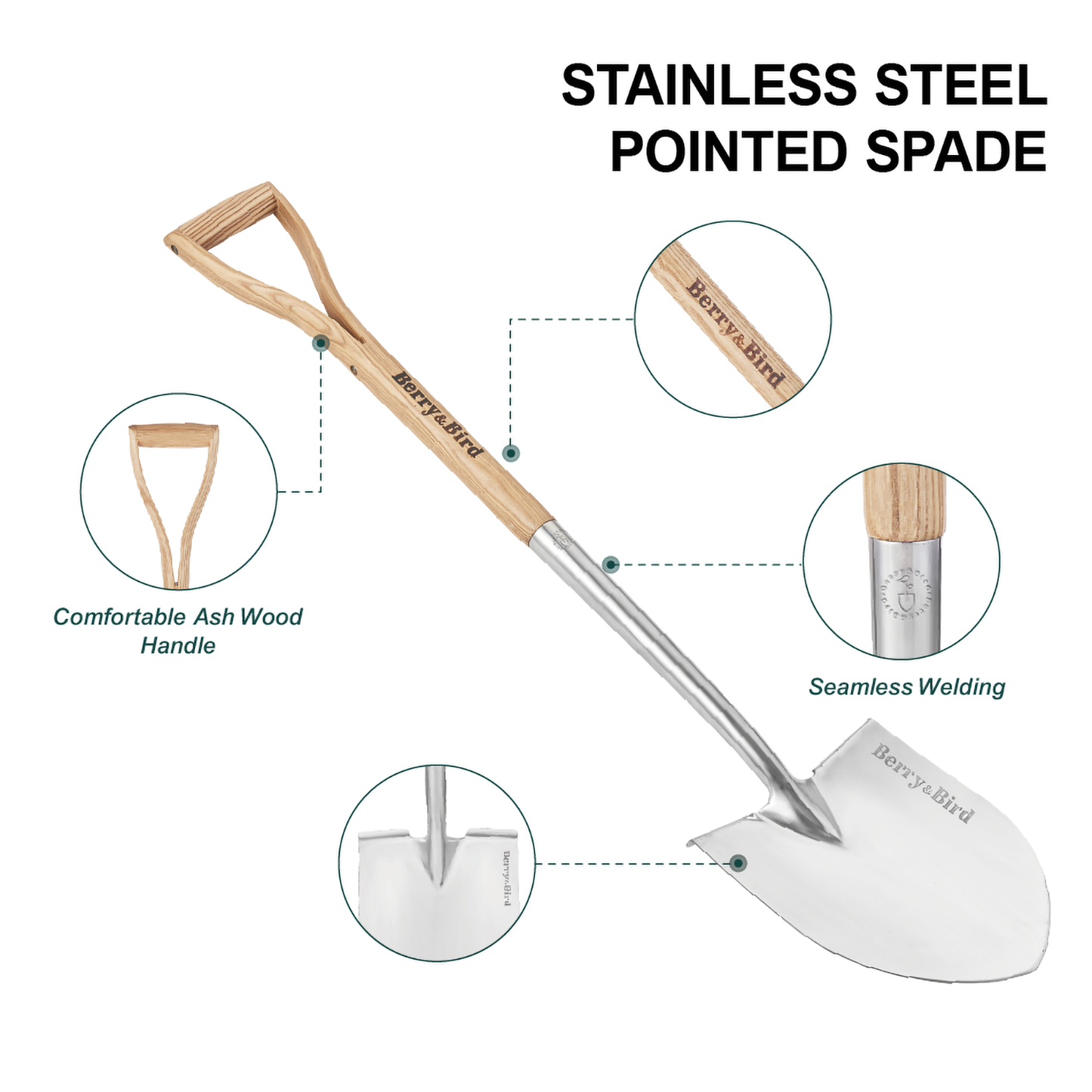 Stainless Steel Pointed Spade