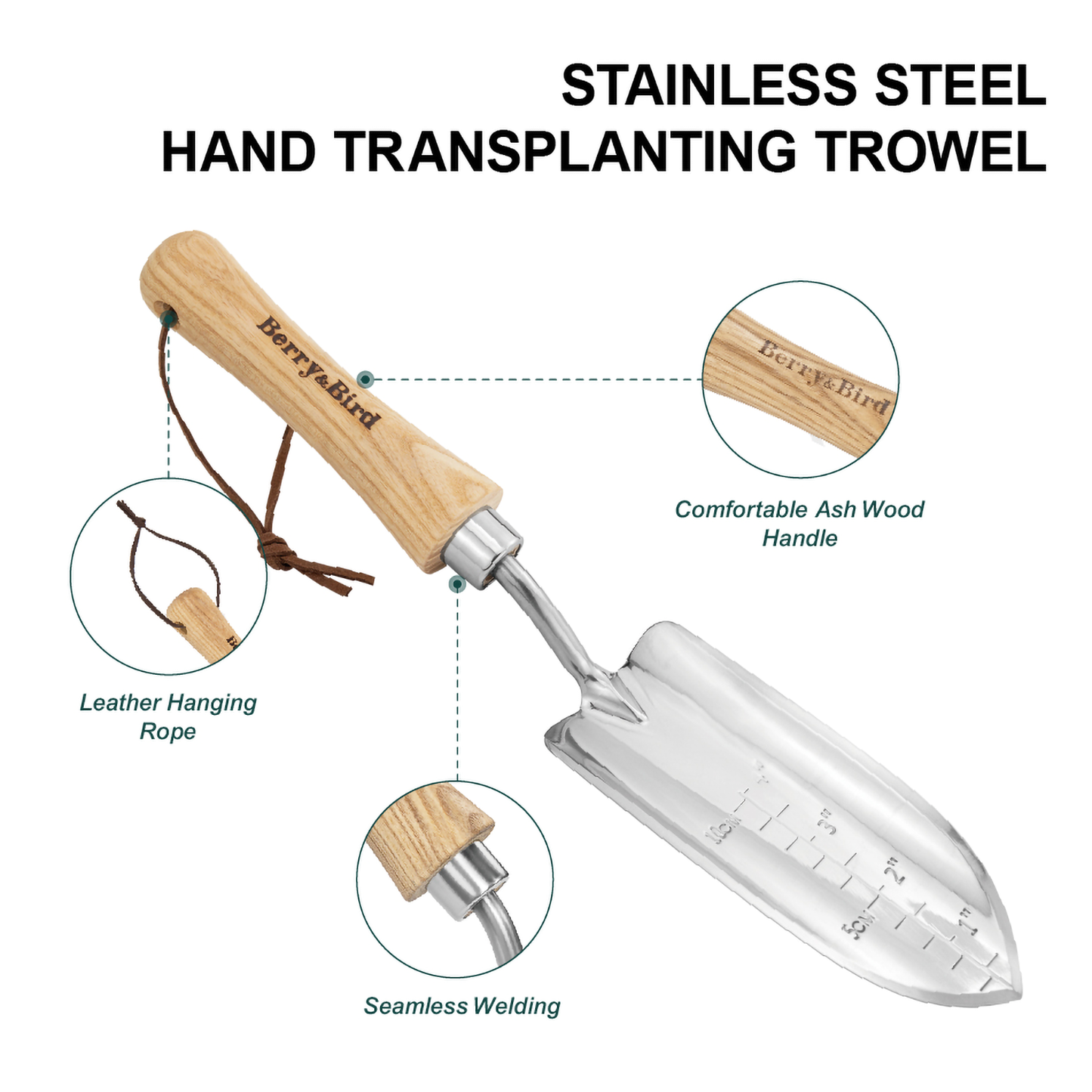 Stainless Steel Hand Transplanting Trowel