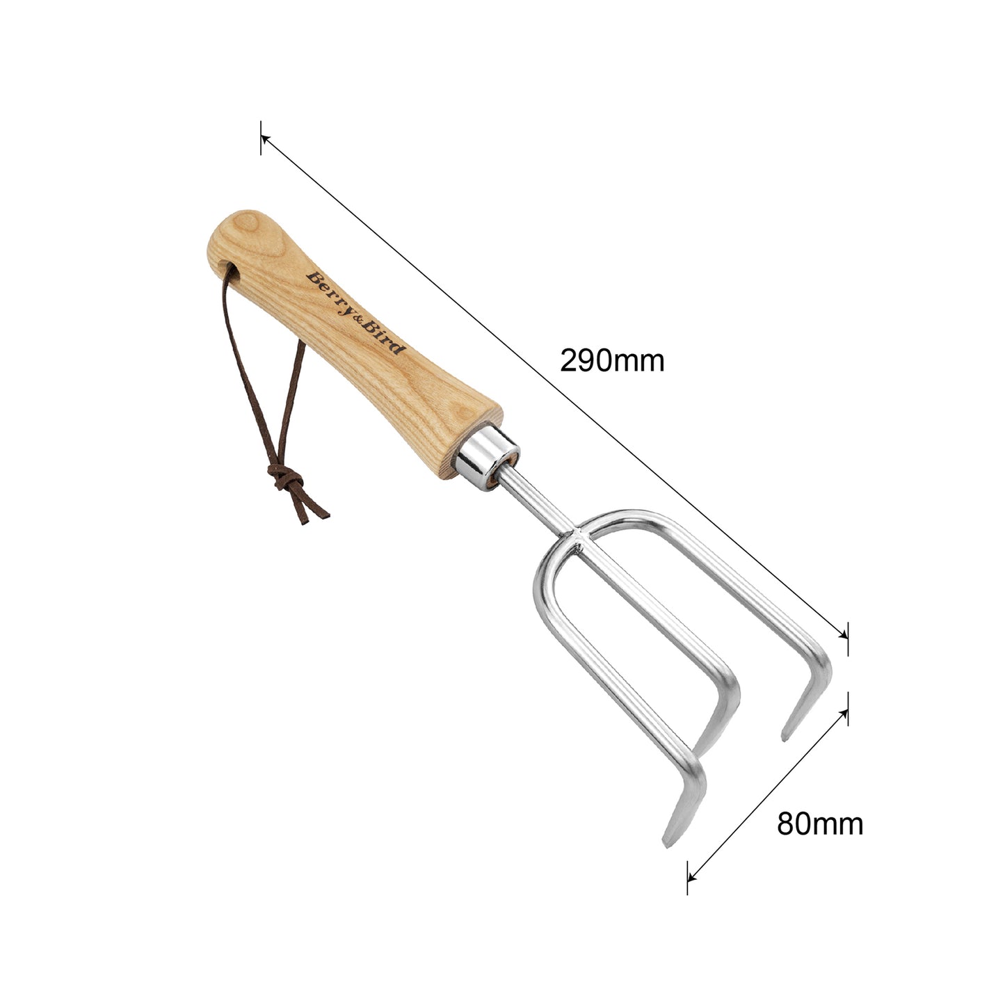 Stainless Steel Hand 3 Prong Cultivator