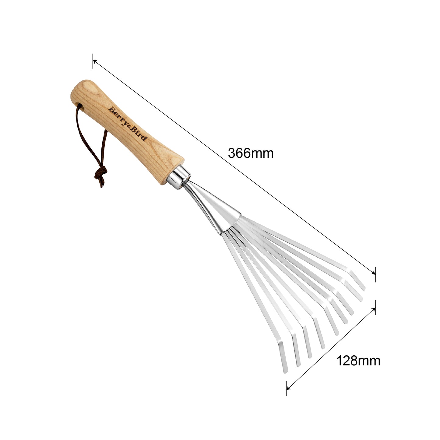 Stainless Steel Hand Shrub Rake
