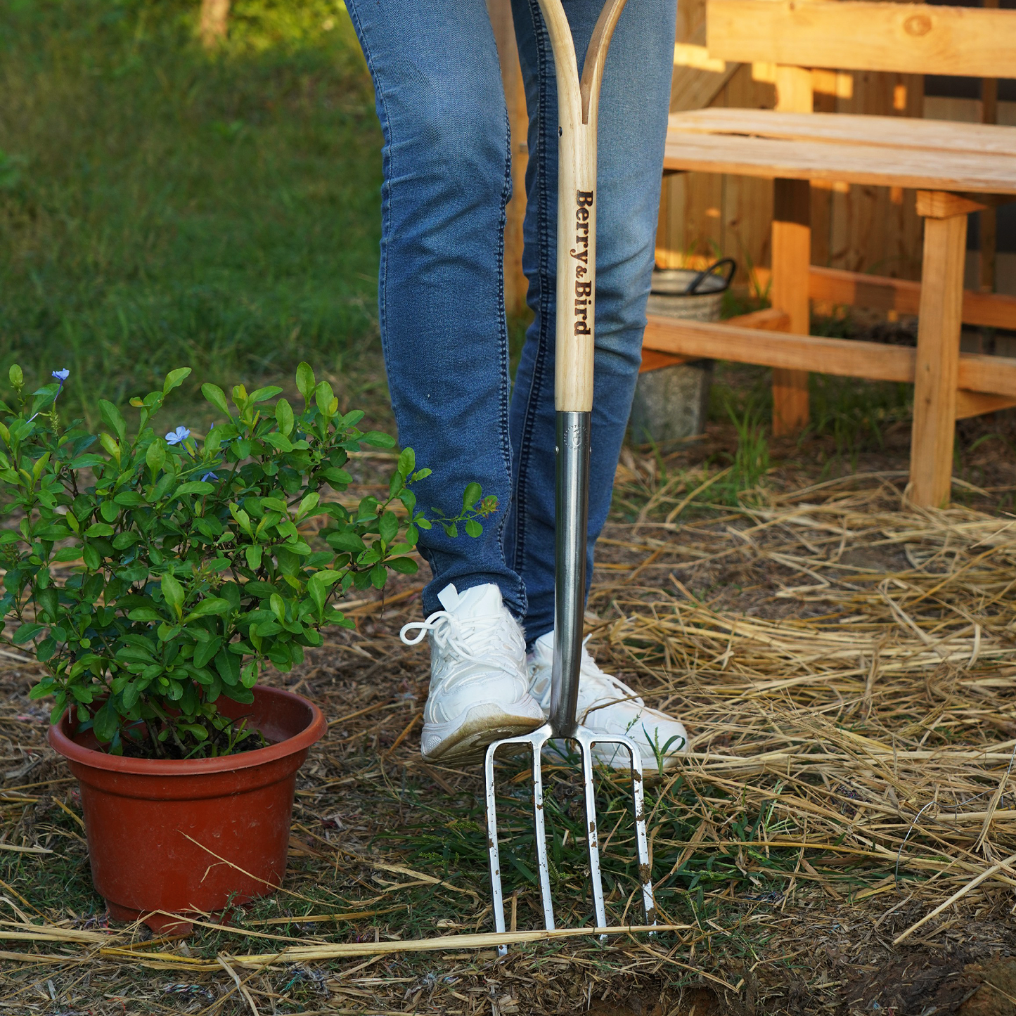 Stainless Steel Lighter Range Digging Fork