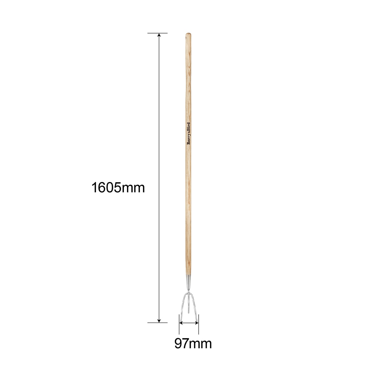 Stainless Steel Long Handle 3 Prong Cultivator