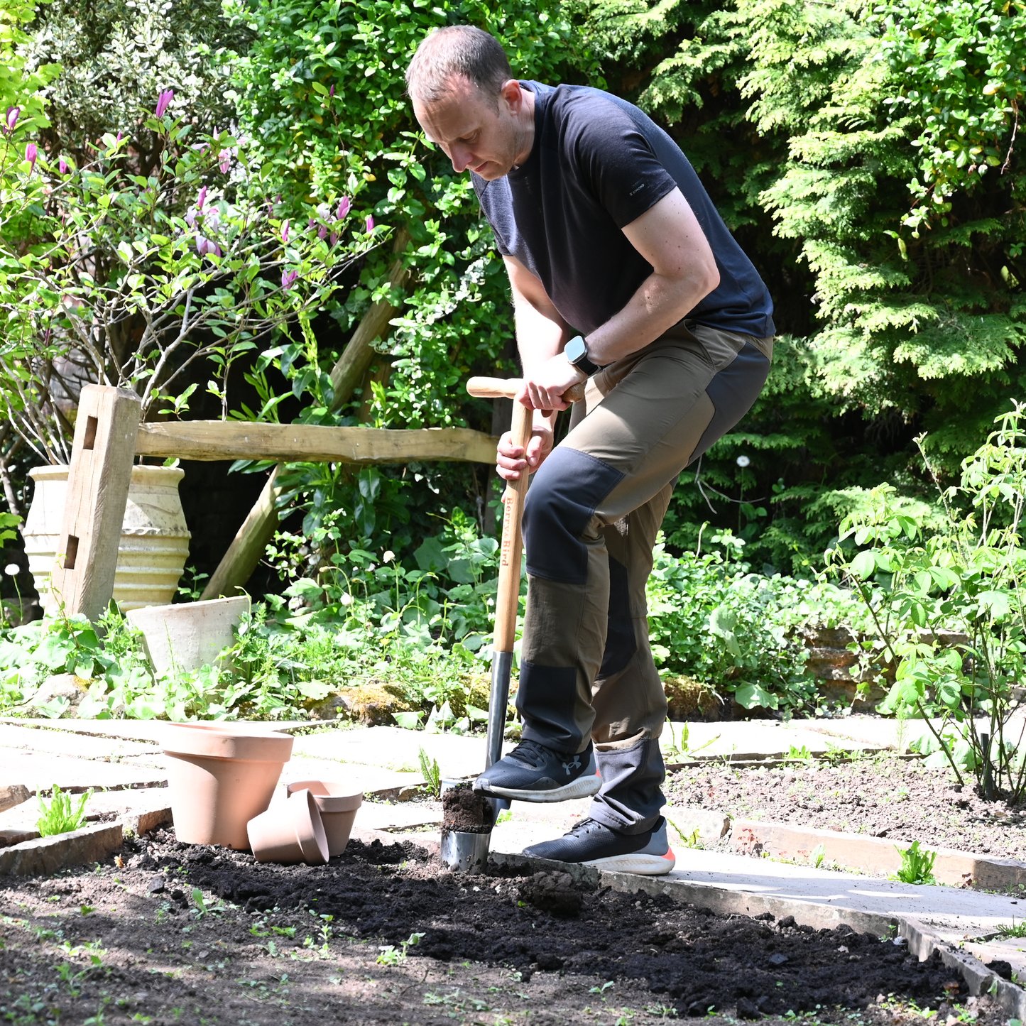 Stainless Steel Long Handle Bulb Planter