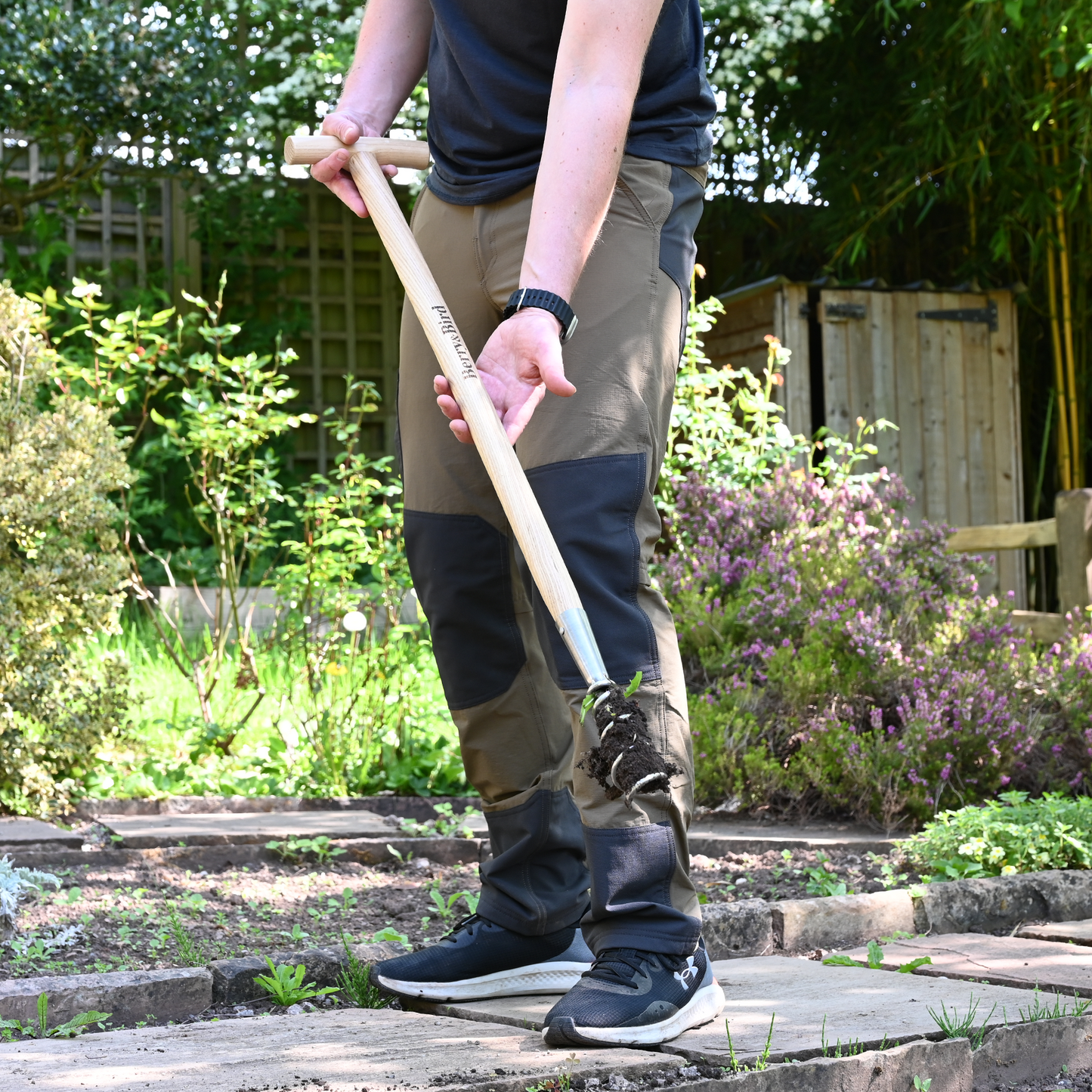 Stainless Steel Long Handle Corkscrew Weeder