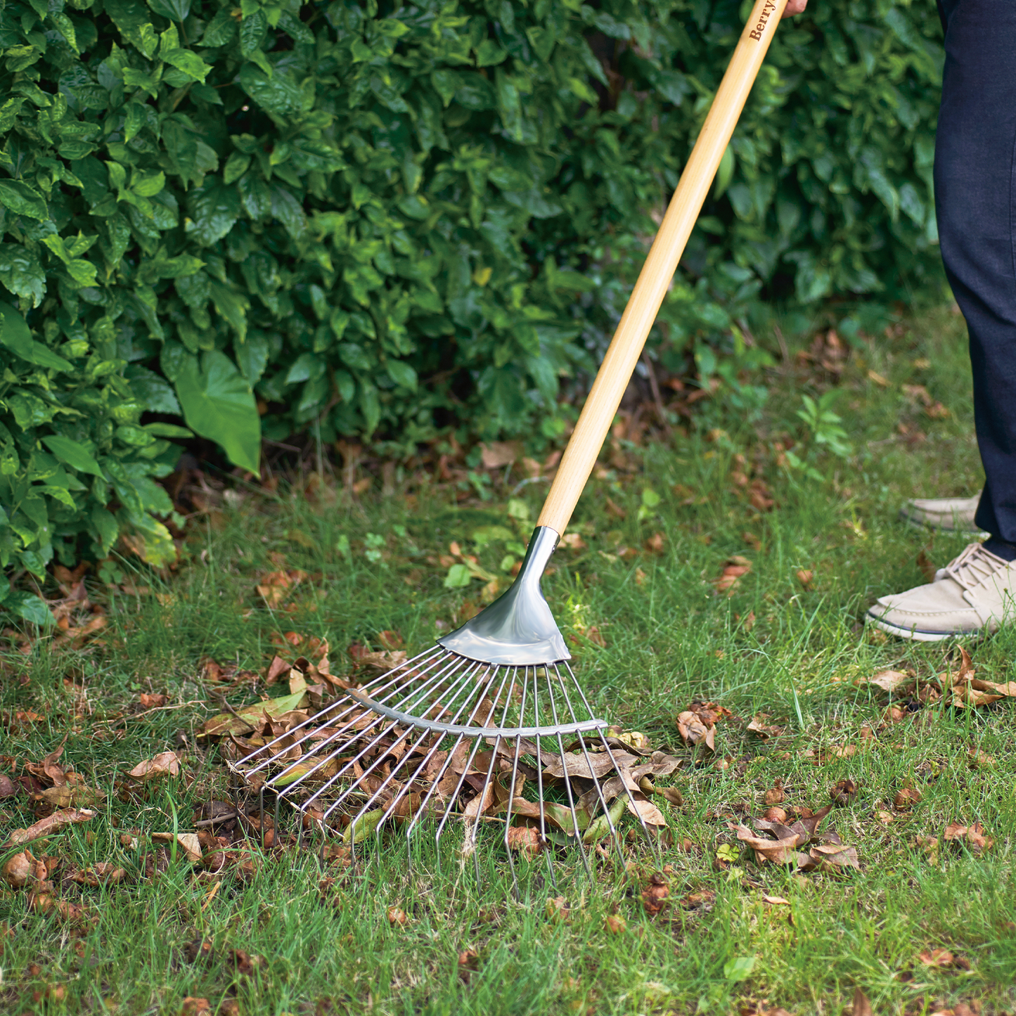 Stainless Steel Long Handle Leaf Rake