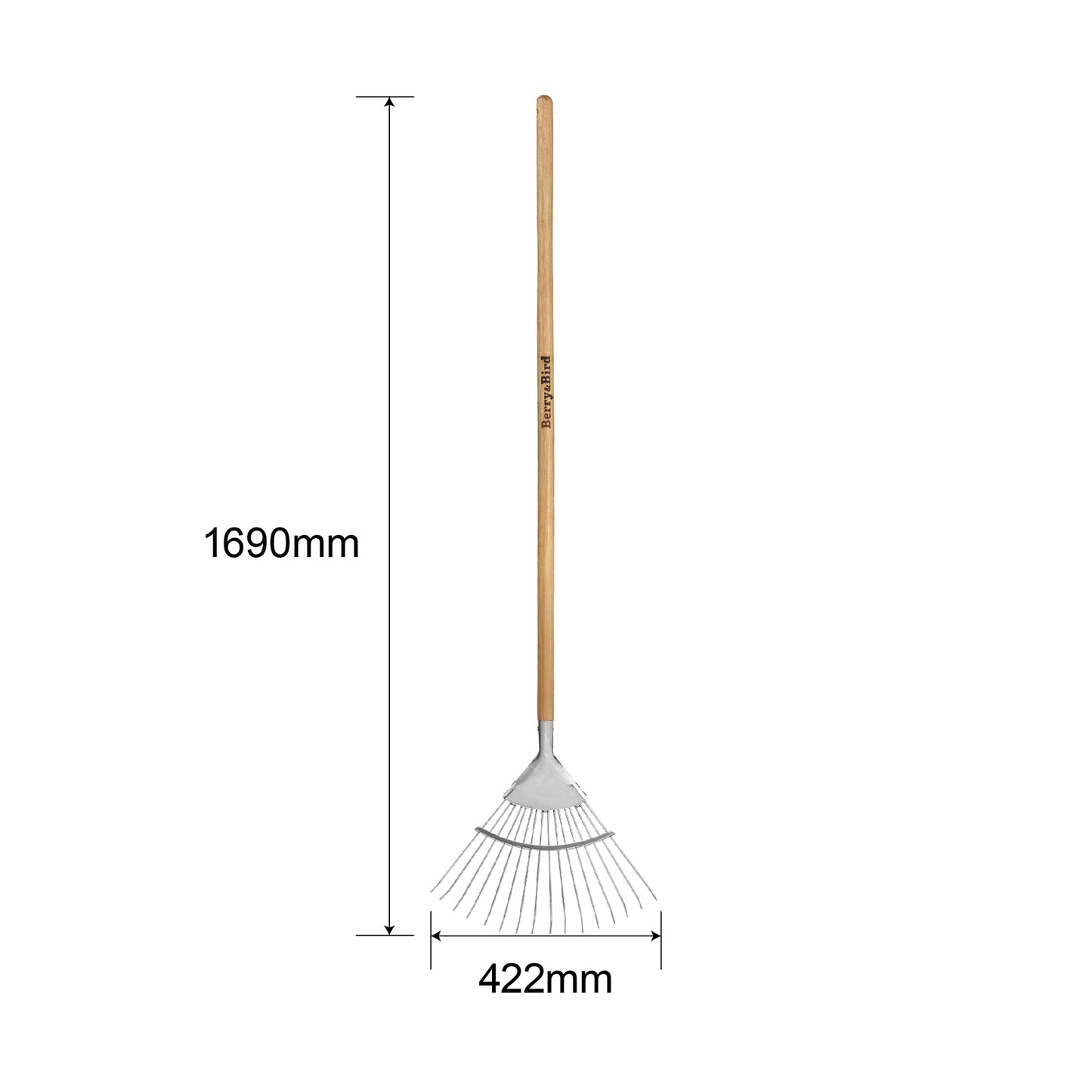 Stainless Steel Long Handle Leaf Rake