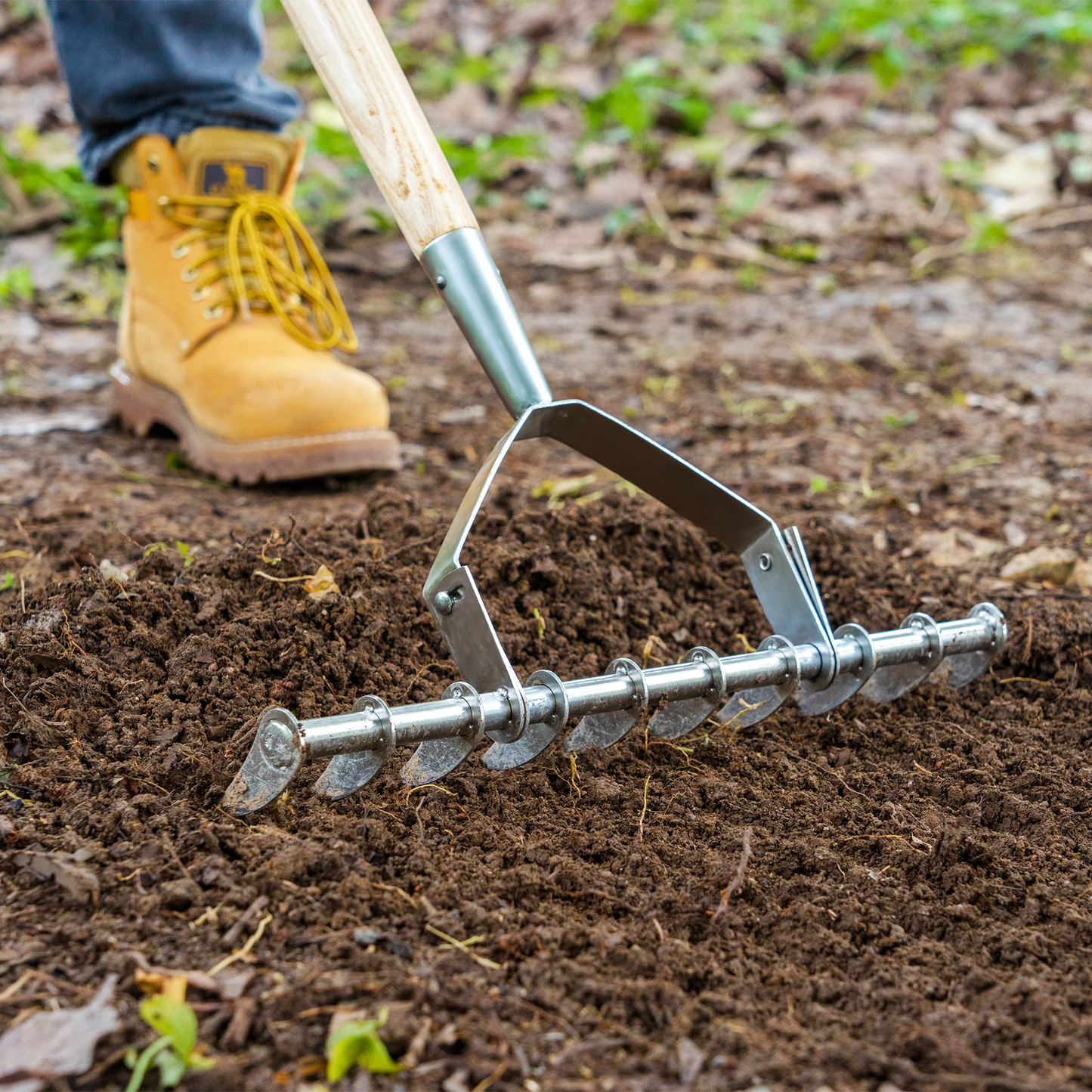 Stainless Steel Long Handle Scarifying Rake