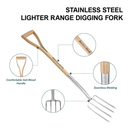 Stainless Steel Lighter Range Digging Fork