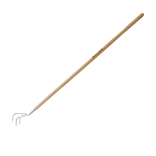 Stainless Steel Long Handle 3 Prong Cultivator