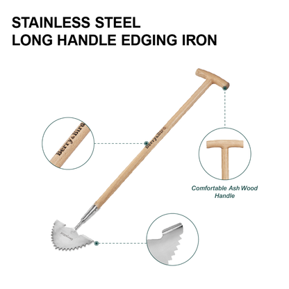 Stainless Steel Long Handle Edging Iron