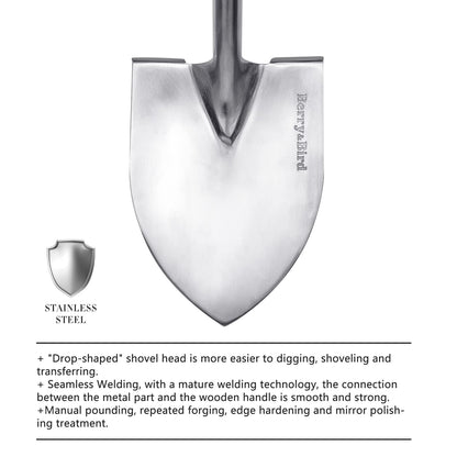 Stainless Steel Border Pointed Spade