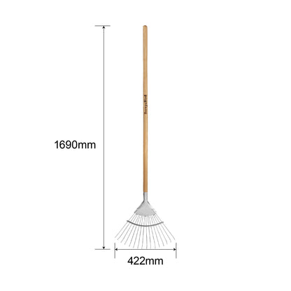 Stainless Steel Long Handle Leaf Rake